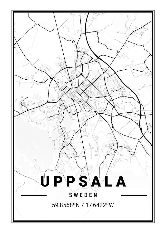 Uppsala Light City Map