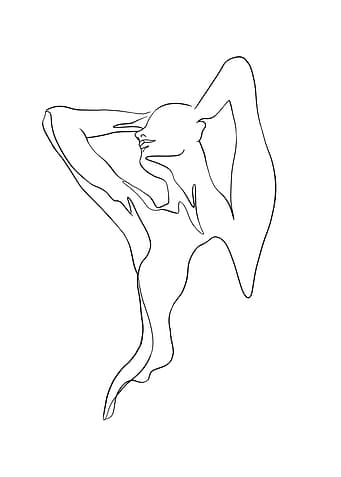 One Line Naked Girl