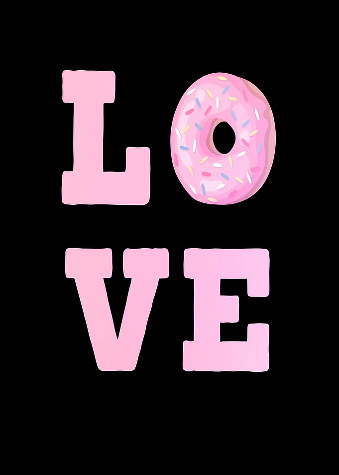 Donuts Love Heart Love
