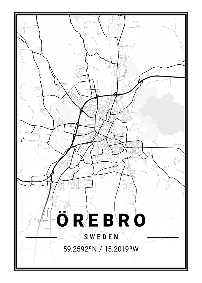 Orebro Light City Map