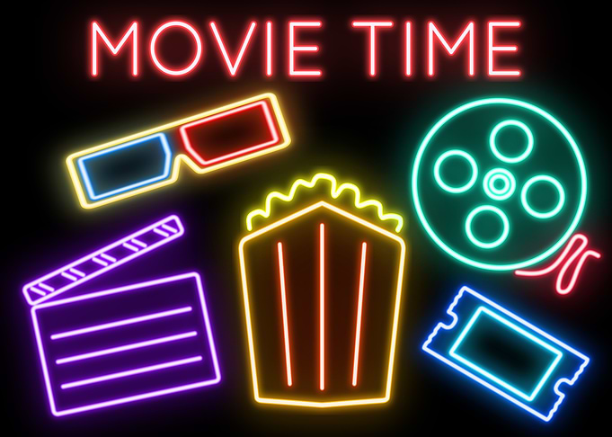 Movie Time Neon Sign