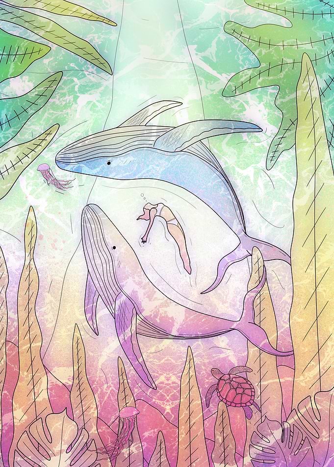 The whales and the girl
