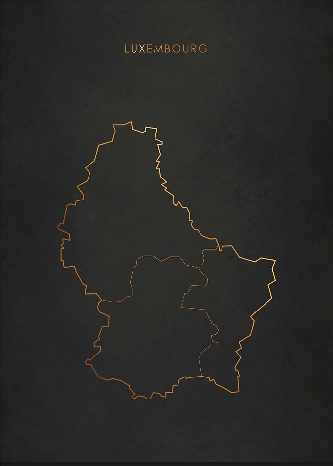 Gold Luxembourg Map