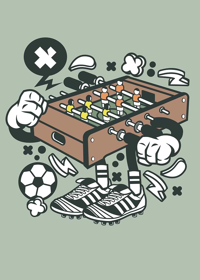 Cartoon Foosball