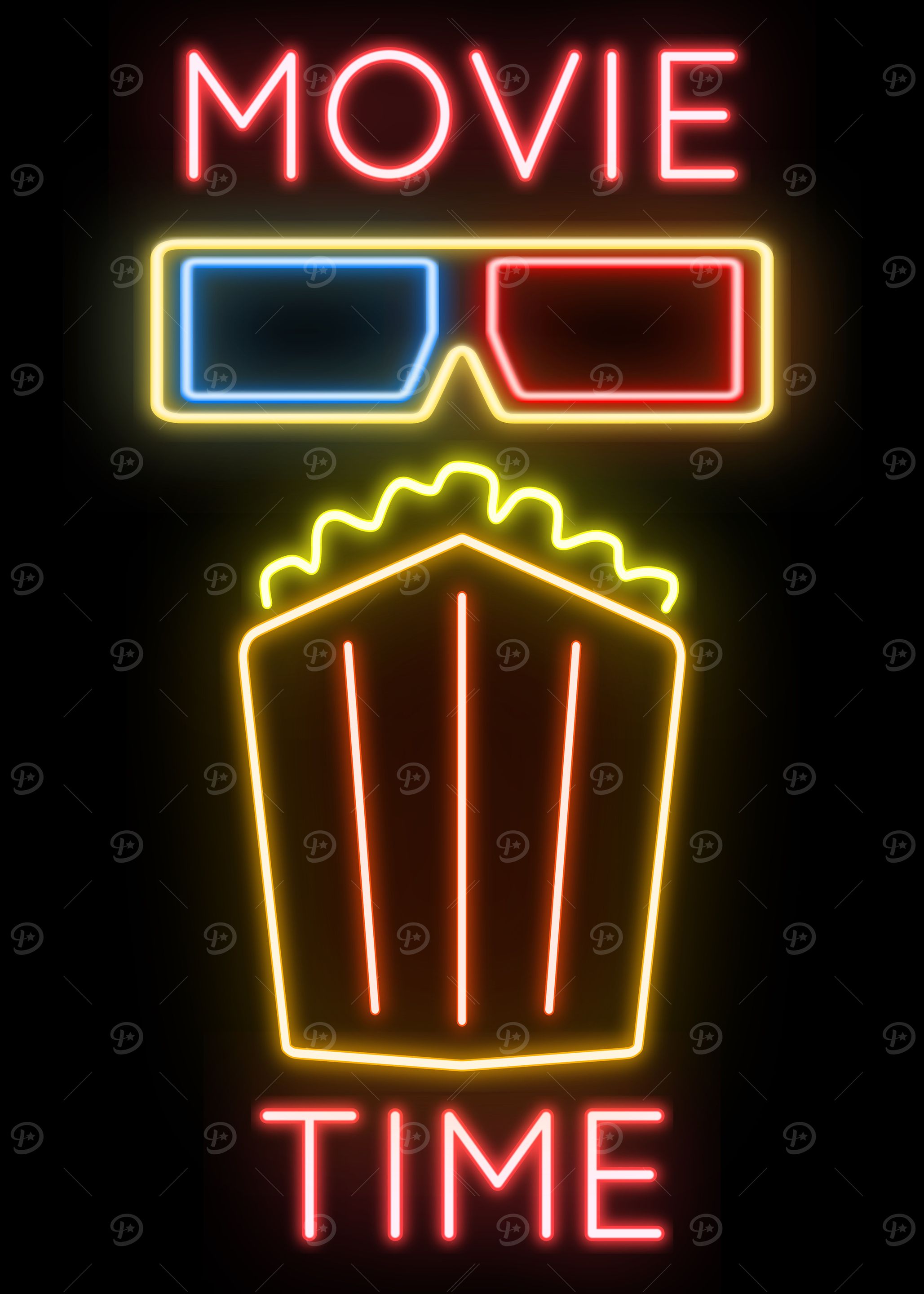 Movie Time Neon Sign