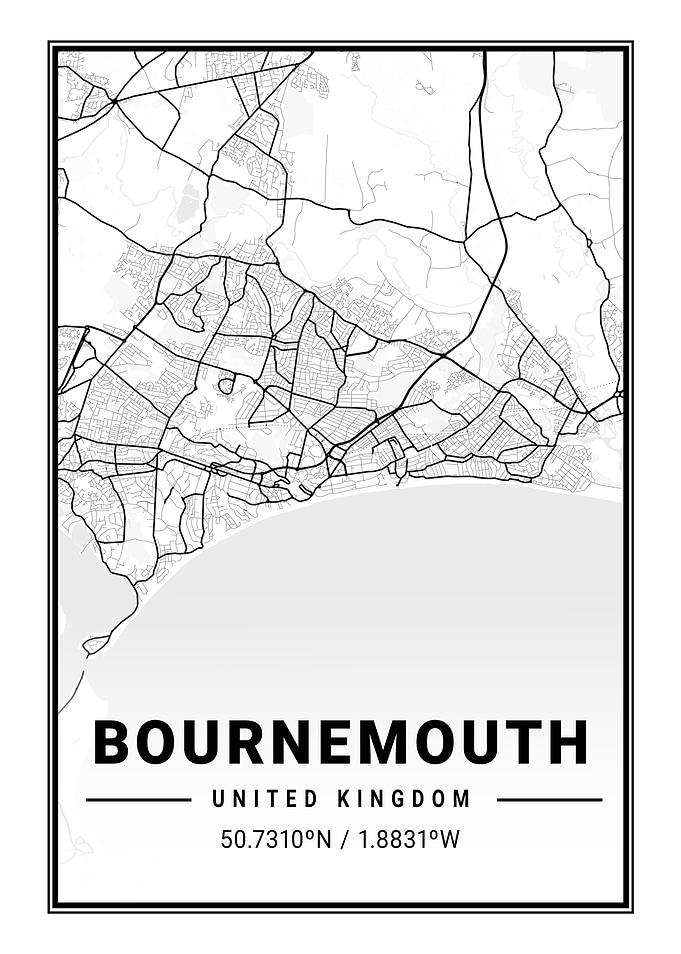 Bournemouth Light City Map