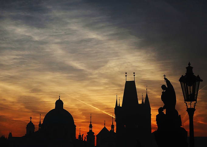 prague during sunrise