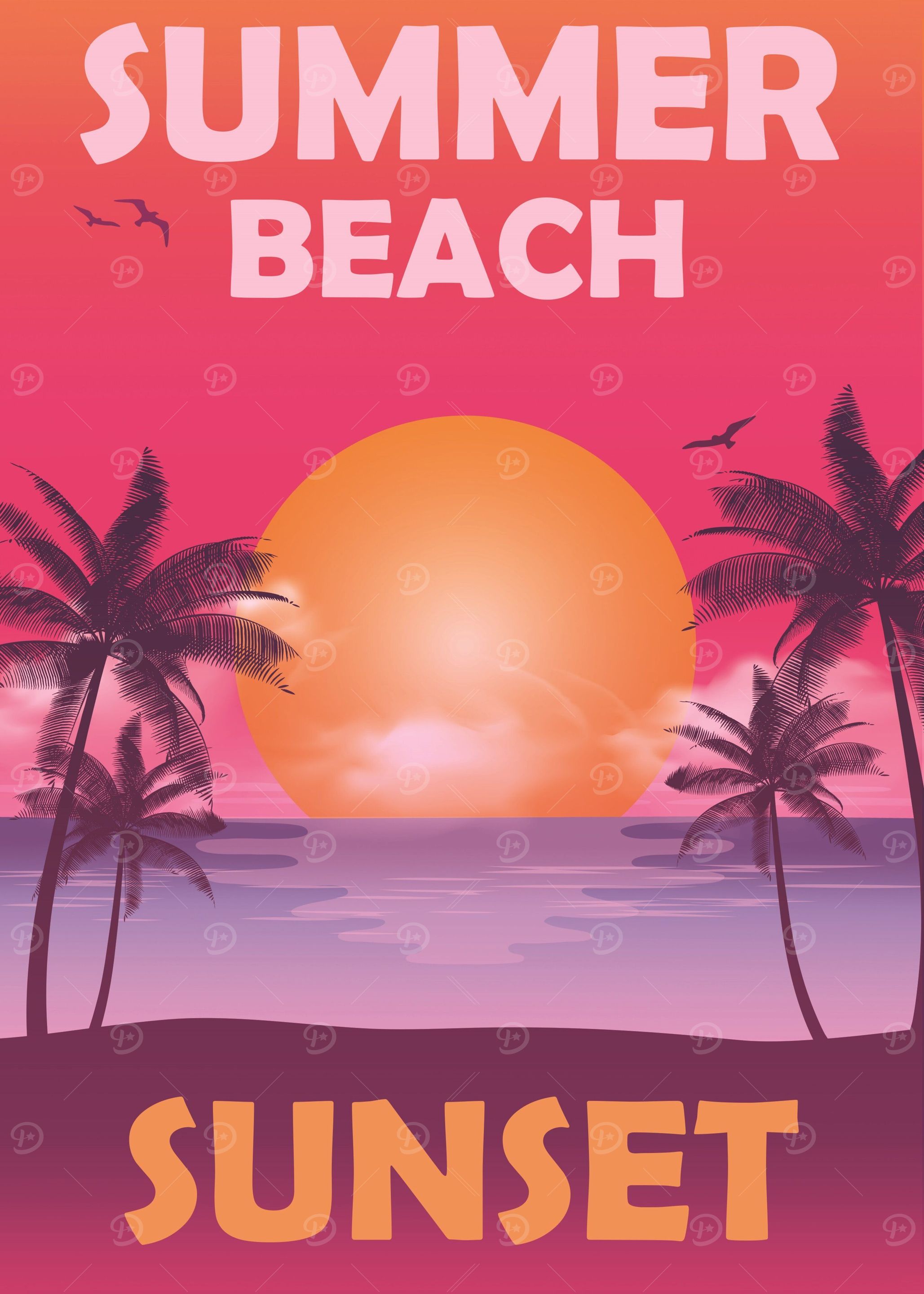 Summer Palm Beach Sunset