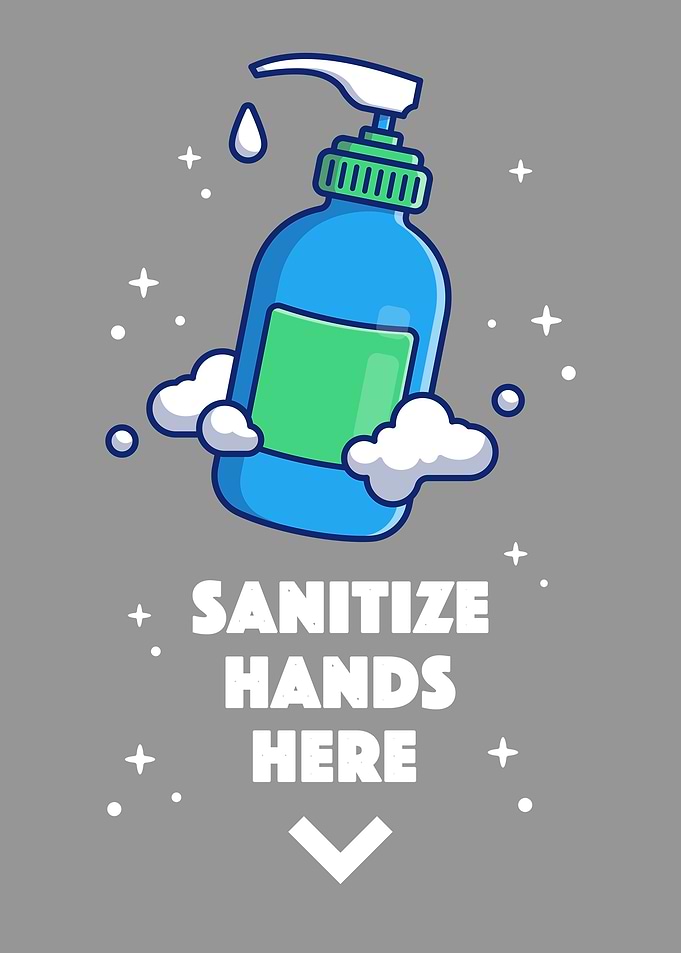 Sanitize Hands Here Sign