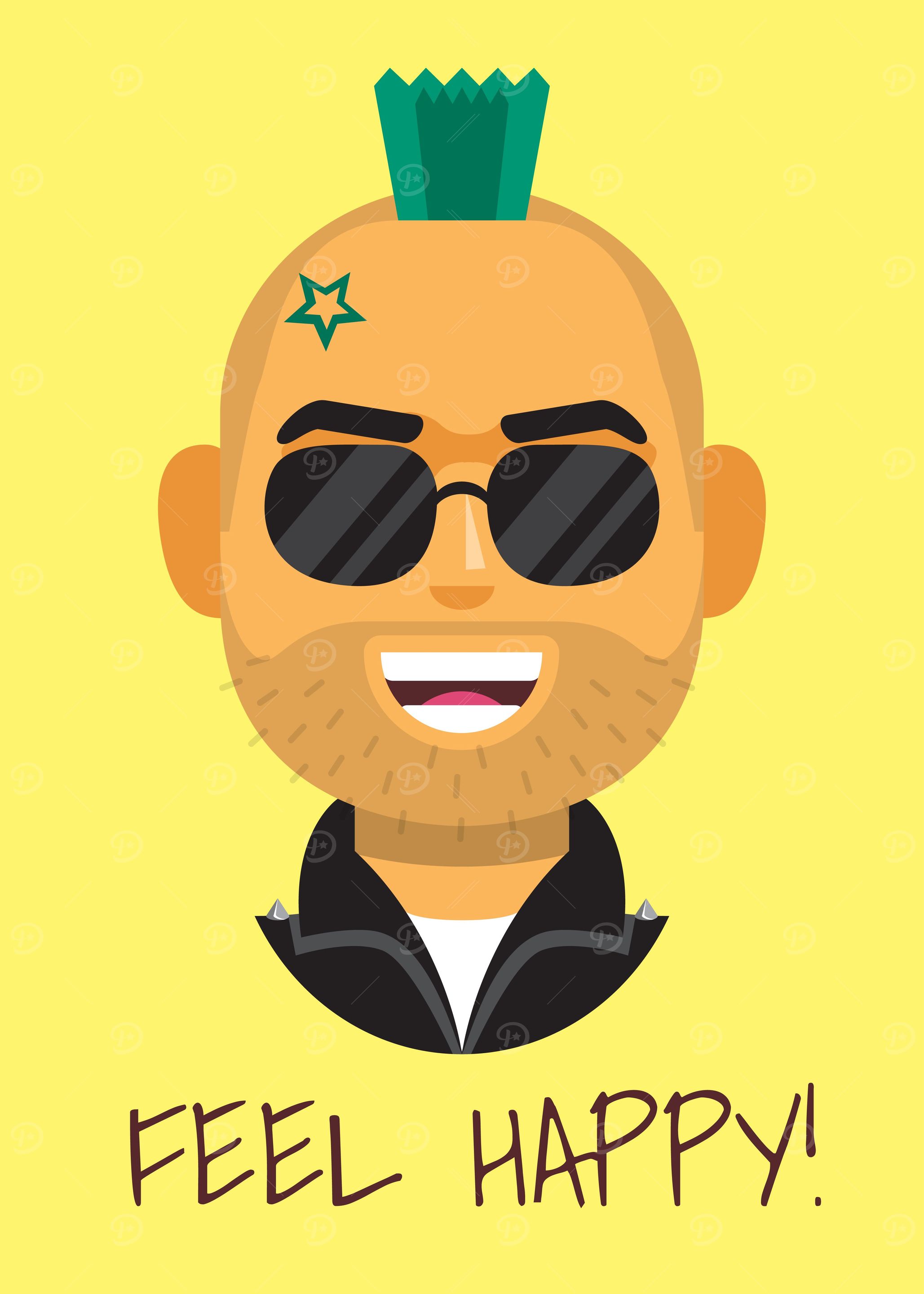 Happy punk man