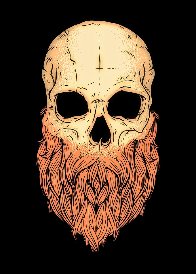 Hipster Skull Design