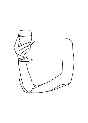 Girl drinks wine