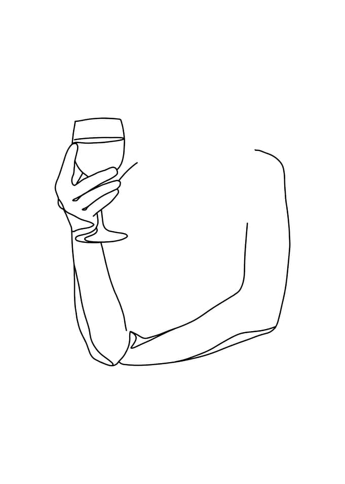 Girl drinks wine
