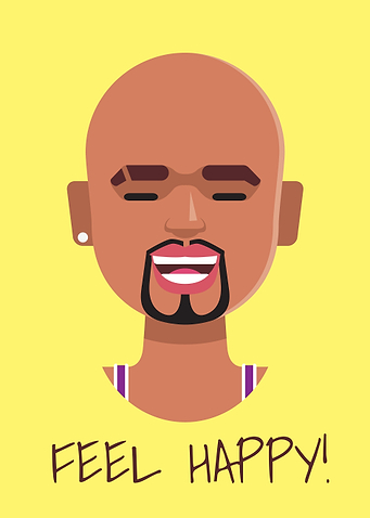 Happy man basketball