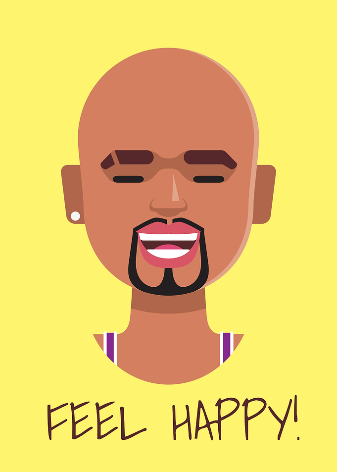 Happy man basketball