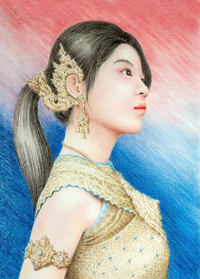 Girl in Thai classic dress