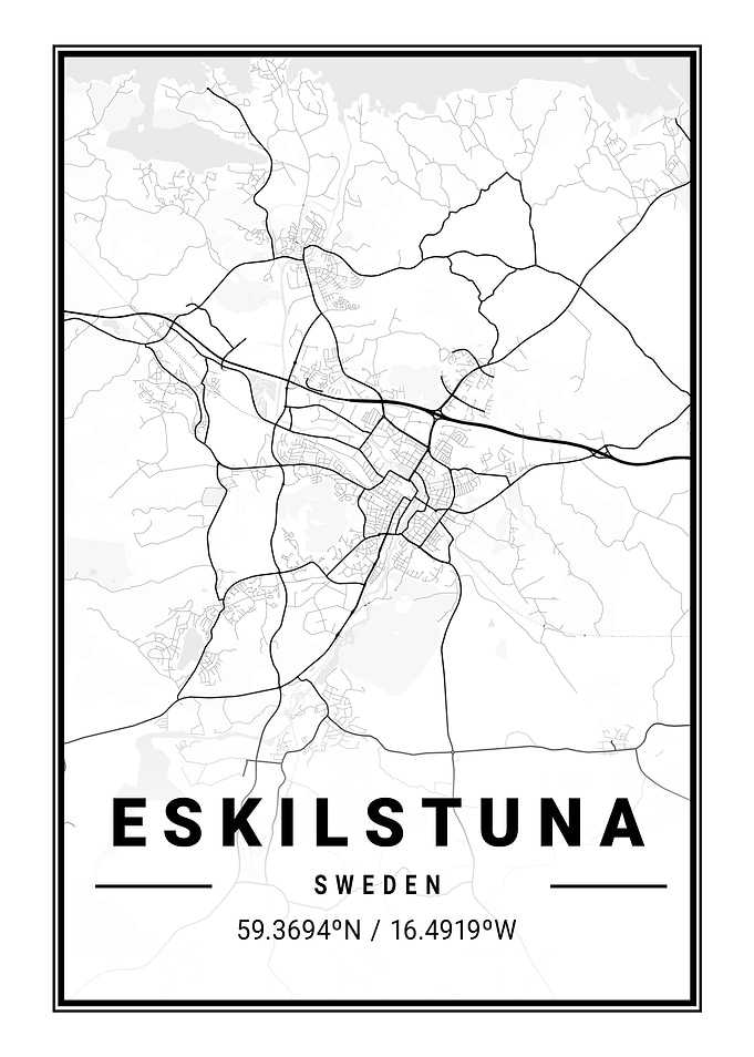 Eskilstuna Light City Map