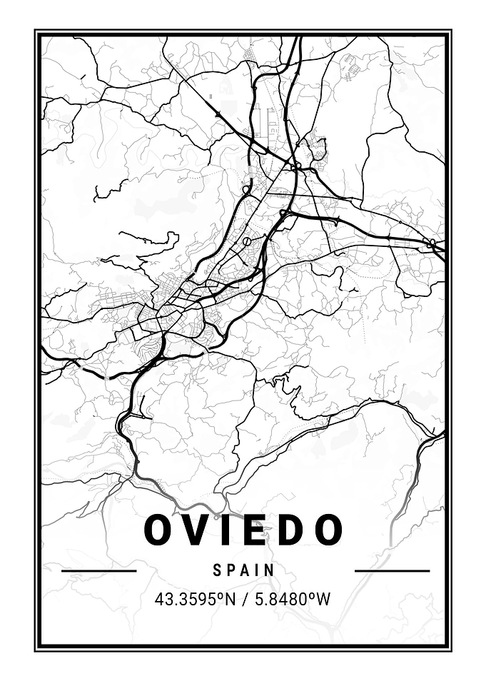 Oviedo Light City Map