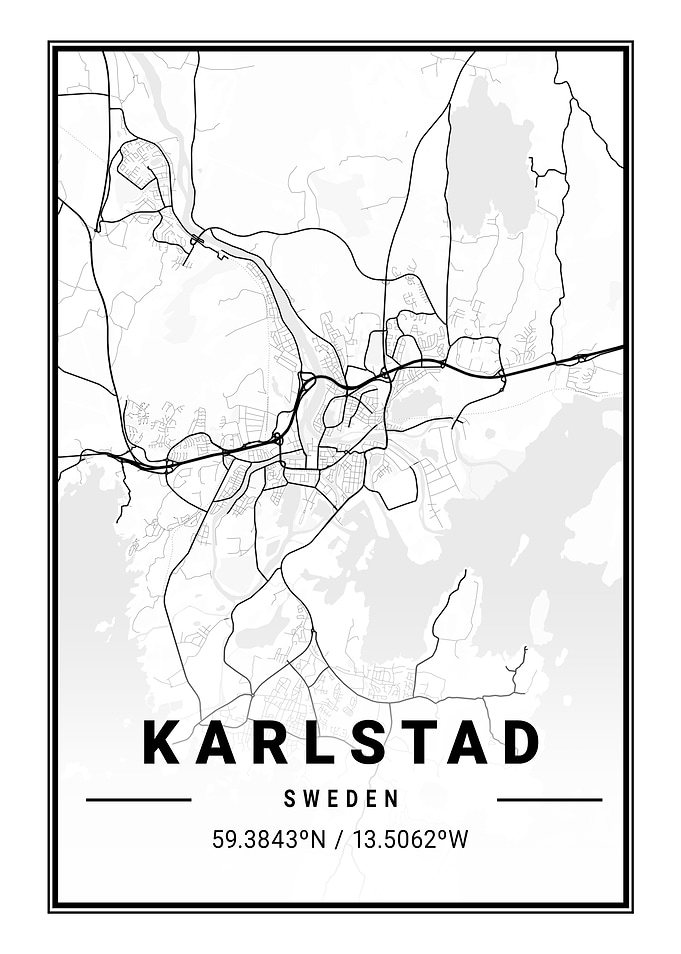 Karlstad Light City Map