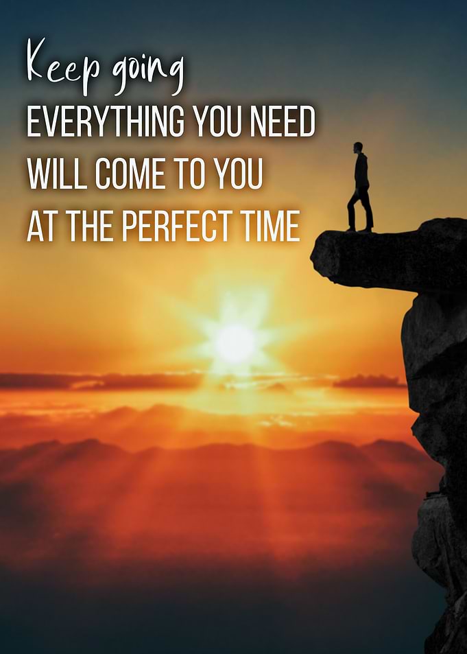 Motivational sunset quote