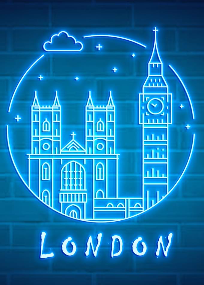 London mono line neon