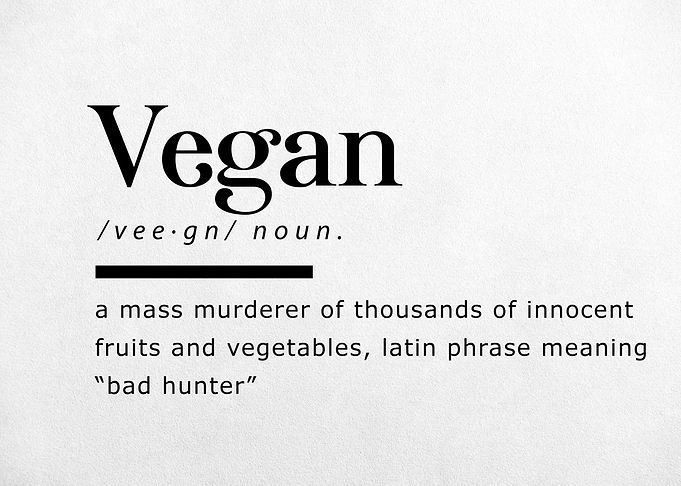 Funny Definition Vegan