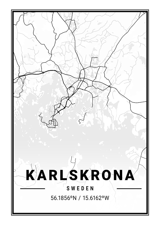 Karlskrona Light City Map
