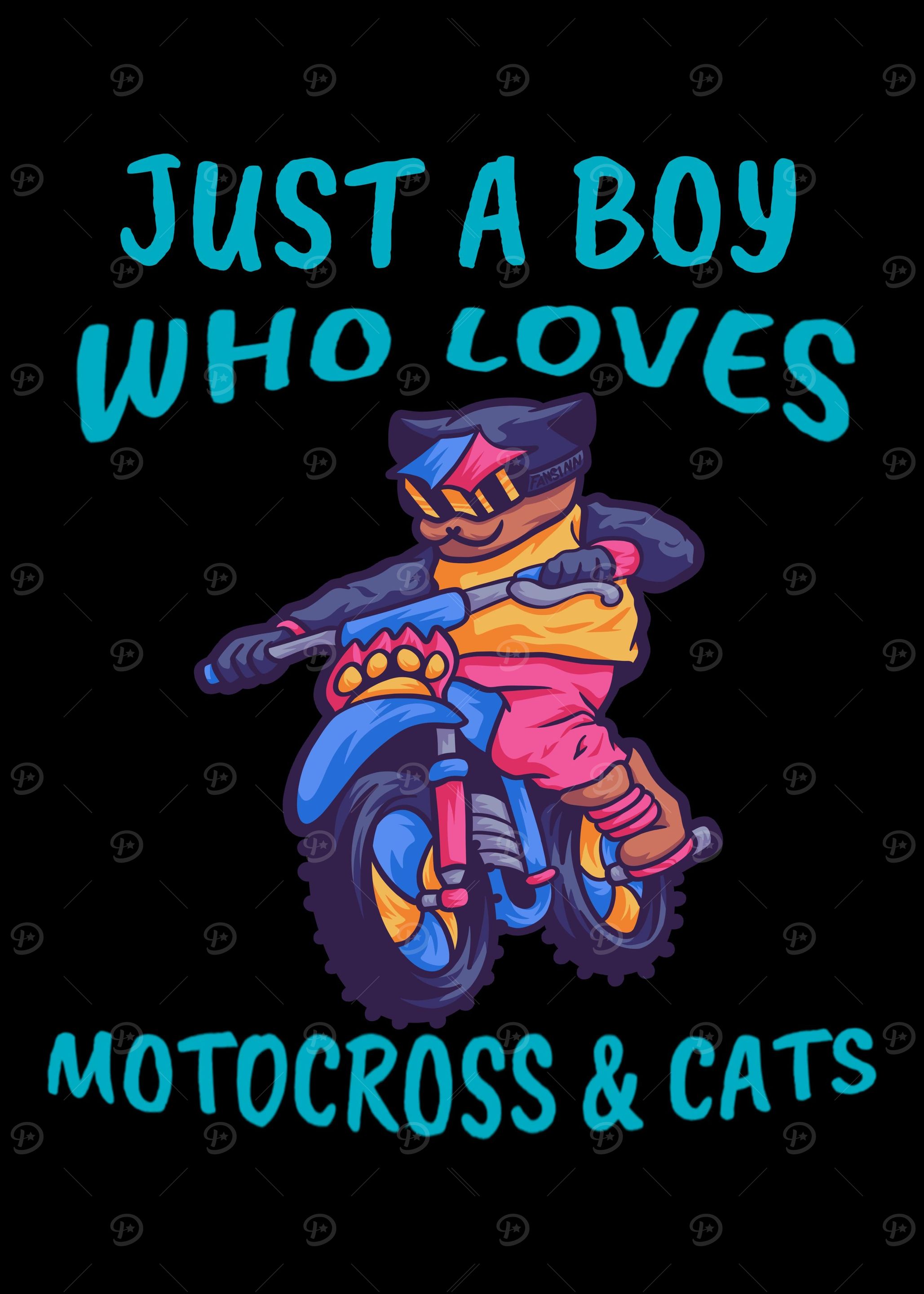 Motocross Sport Cat Man