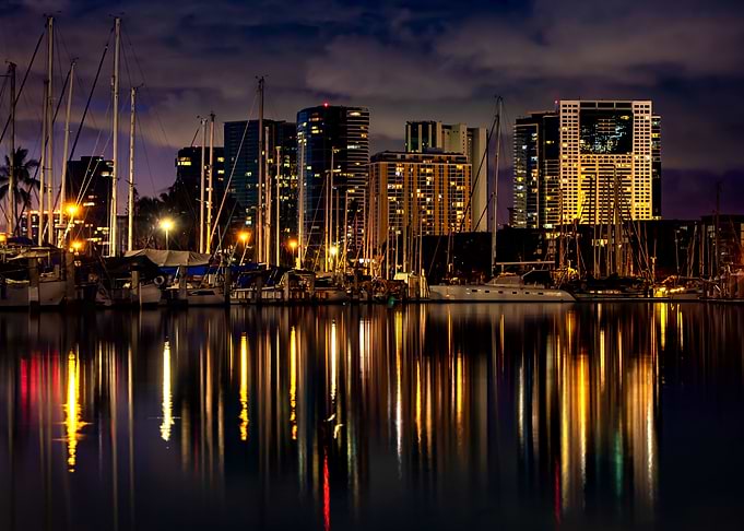 Waikiki from the Harbour
