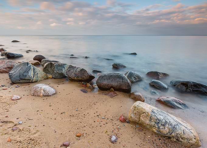 Shore Coast Landscape Sunr