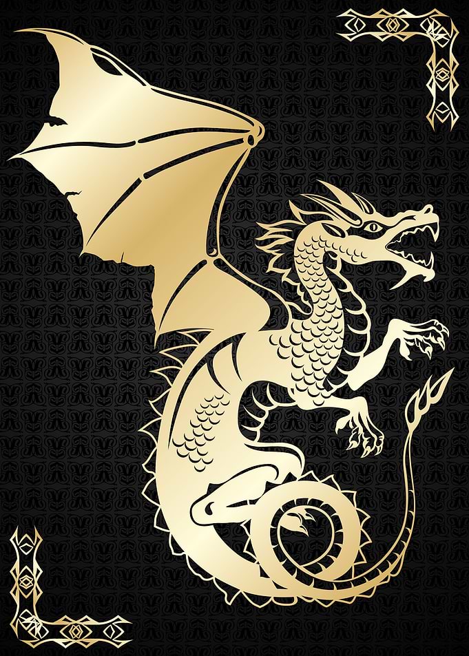 Golden Asian Dragon