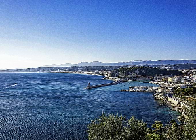Panoramic view of Nice