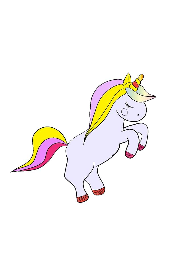 A Standing Baby Unicorn