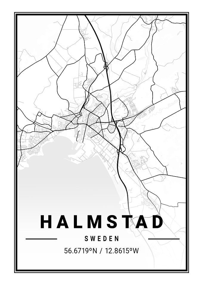 Halmstad Light City Map