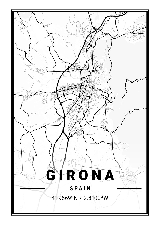 Girona Light City Map