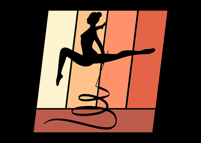 Retro Gymnast Gymnastics