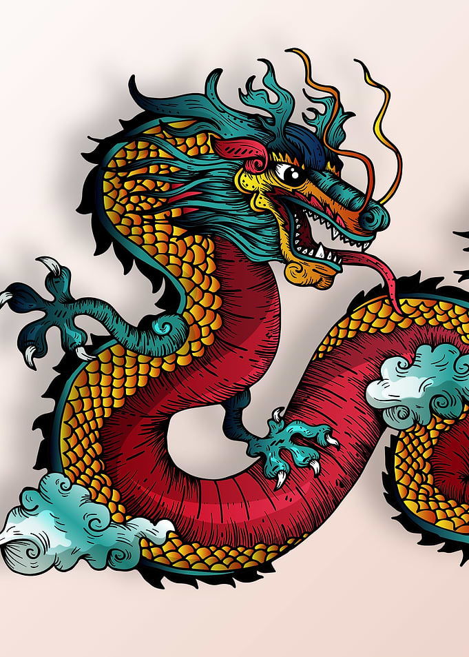 Colorful Japanese Dragon