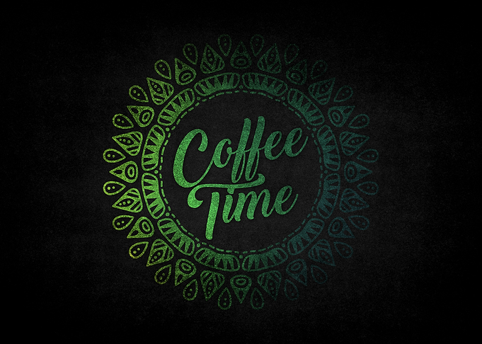 Coffee Time Gold Text Art