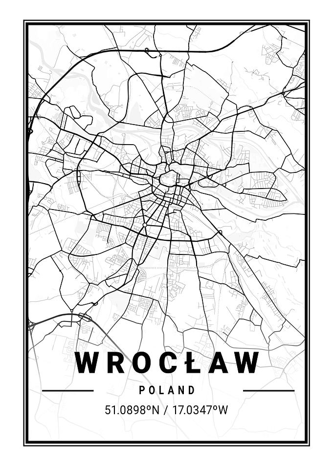 Wroclaw Light City Map