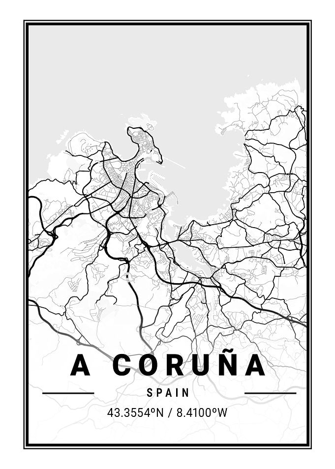 A Coruna Light City Map