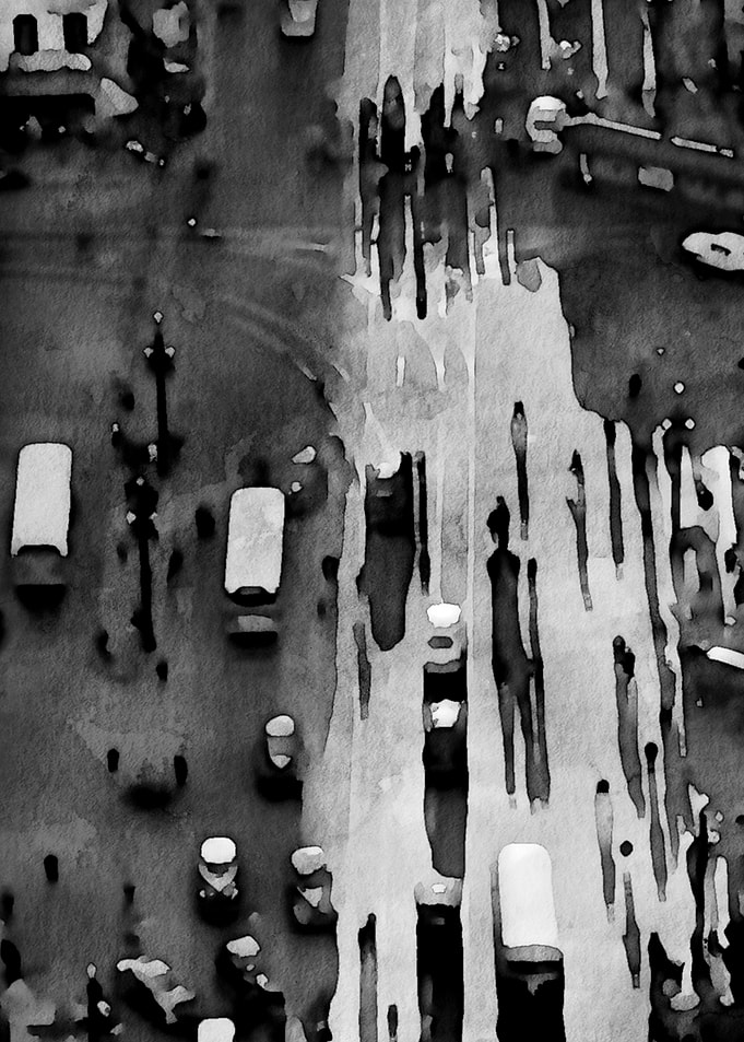 Busy City Street