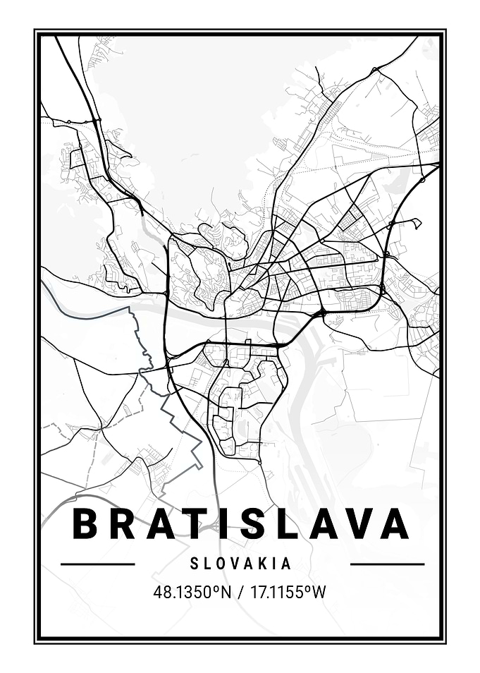 Bratislava Light City Map