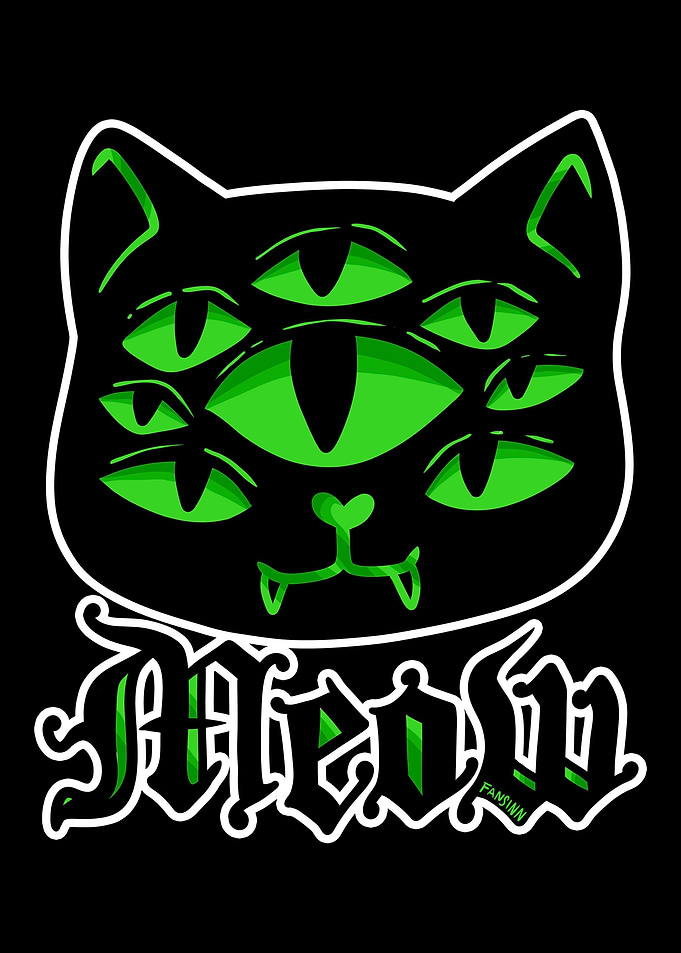 Cat Gothic Goth Halloween