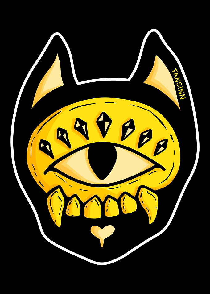 Cat Gothic glass ball Vood