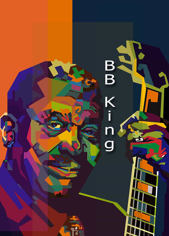 BB King Pop Art Portrait