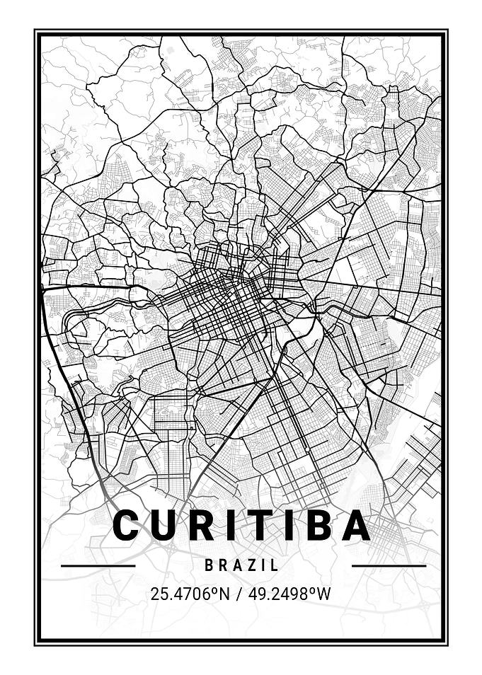 Curitiba Light City Map