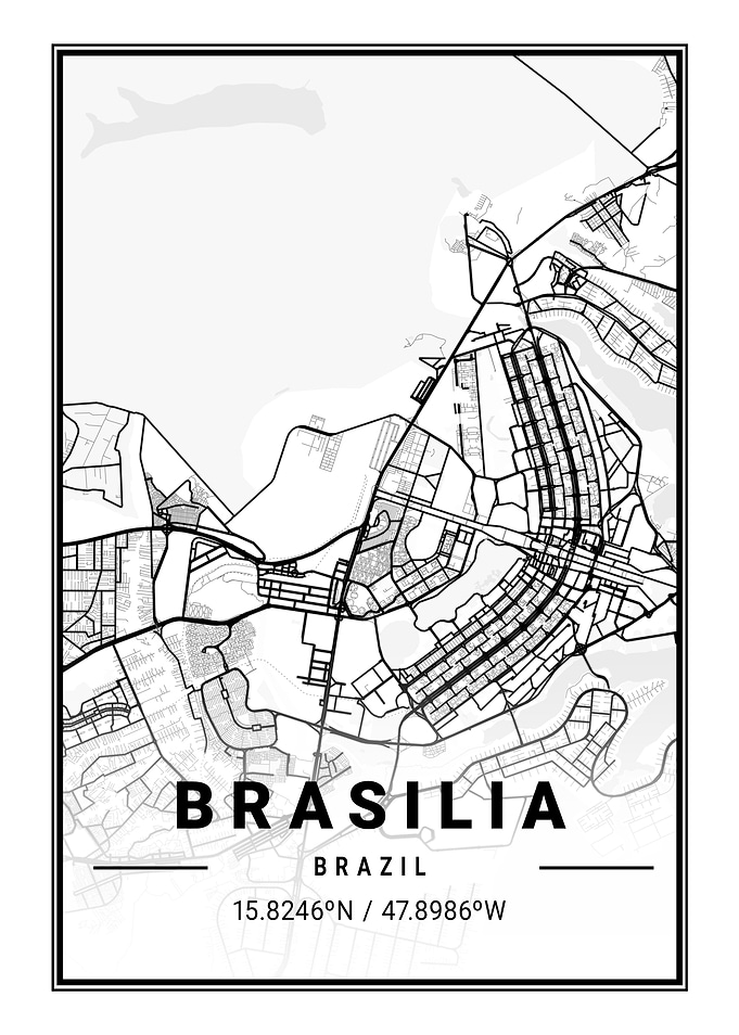 Brasilia Light City Map