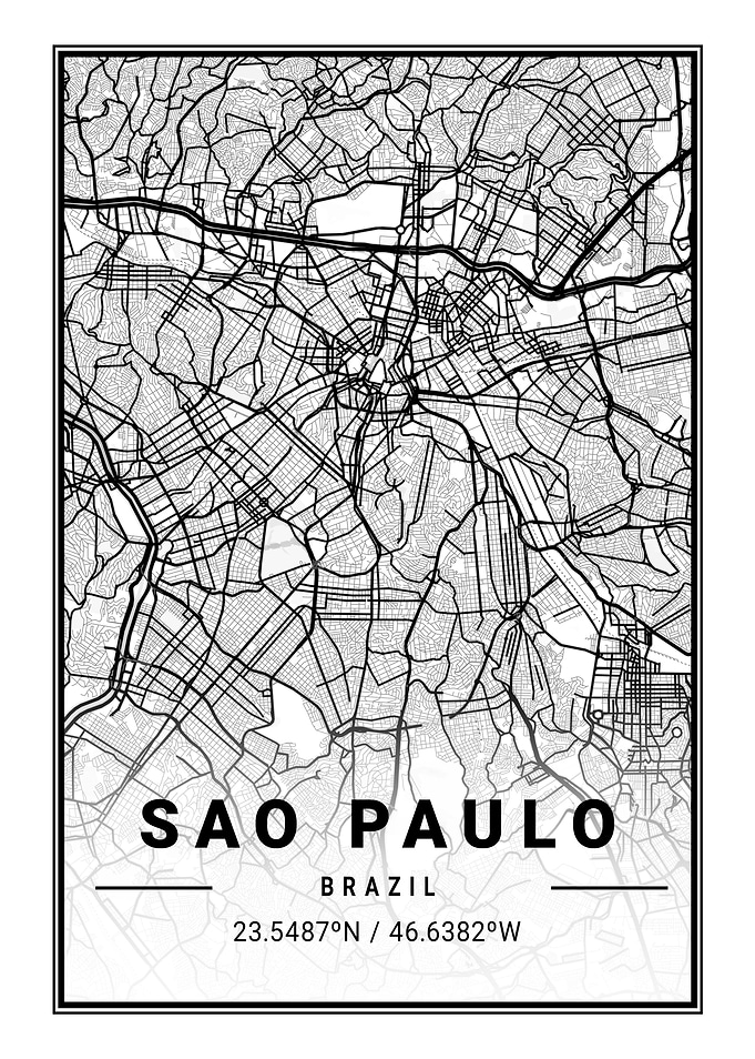 Sao Paulo Light City Map
