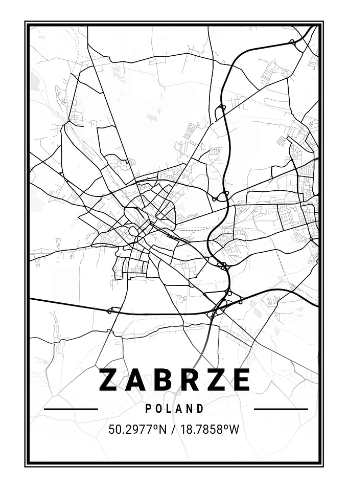 Zabrze Light City Map