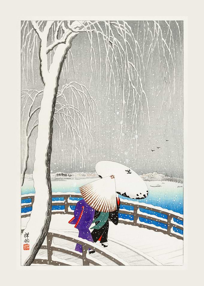 Two women in the snow